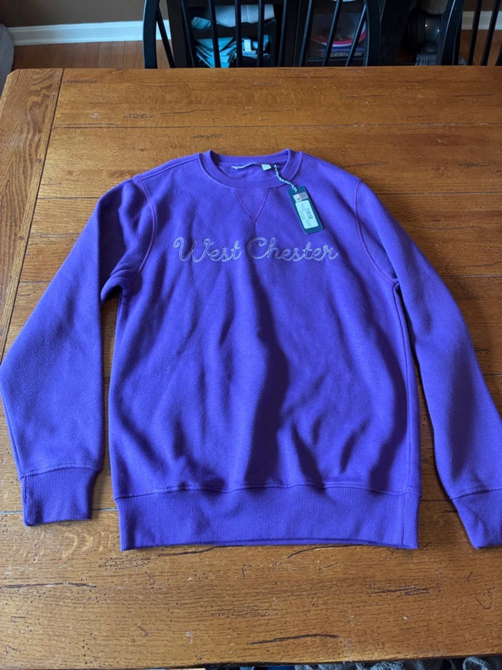 West Chester Embroidered Crewneck Sweater - Purple